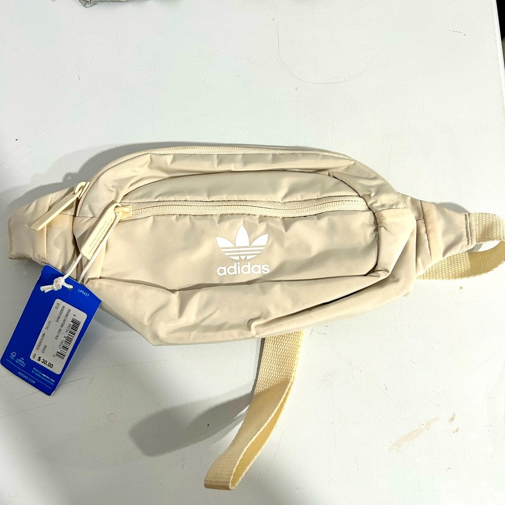 adidas Originals Trefoil Waist Bag in Light Beige